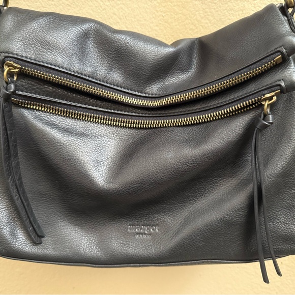 Margo New York Black soft Leather Shoulder Bag - Picture 3 of 11